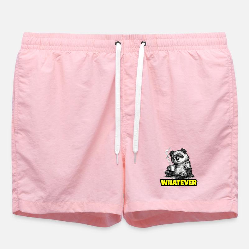 Whatever – Grumpy Bear Coffee (Sketch) - Swim Trunks - pink