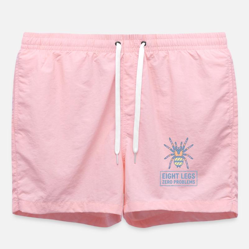 Eight Legs Zero Problems Tarantula - Swim Trunks - pink
