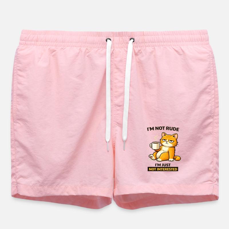 Mürrische Katzenkaffee-Einstellung - Badeshorts - Pink