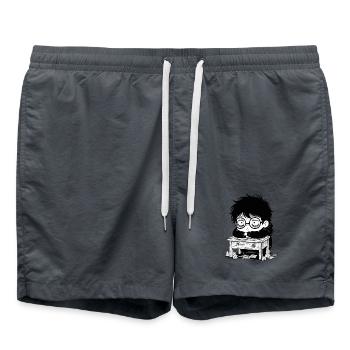 Student Burnout Office Blank Stare - Swim Trunks -  - Front