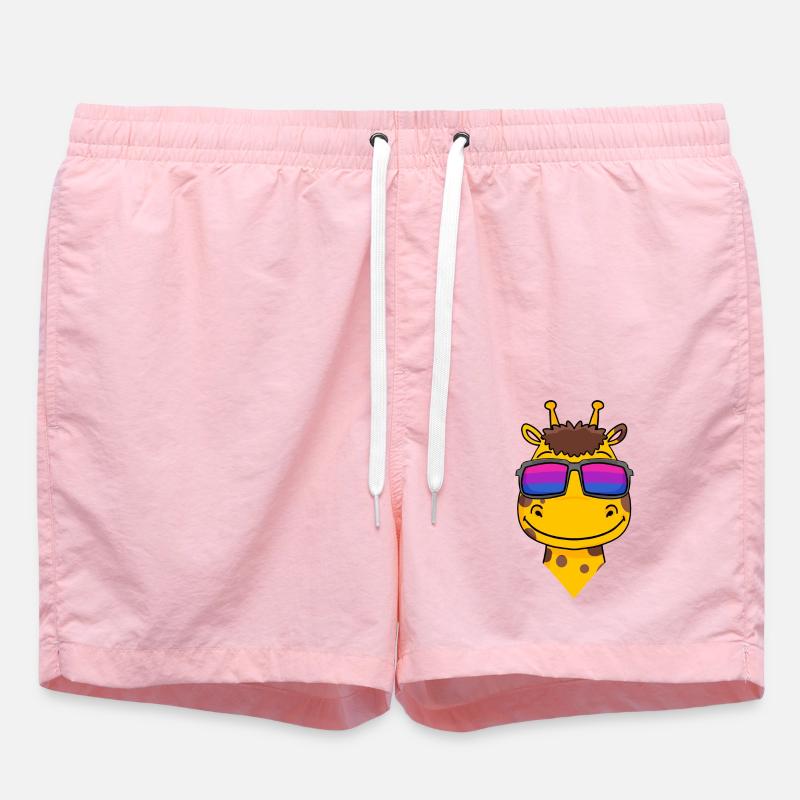 Cadeau de girafe bisexuelle - Short de bain - rose