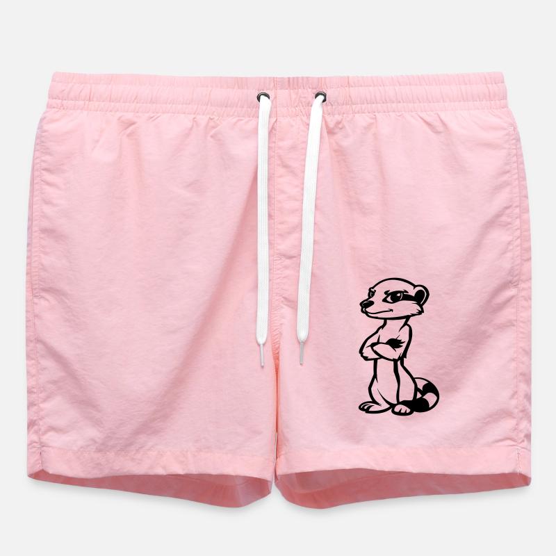 Meerkat Comic - Swim Trunks - pink