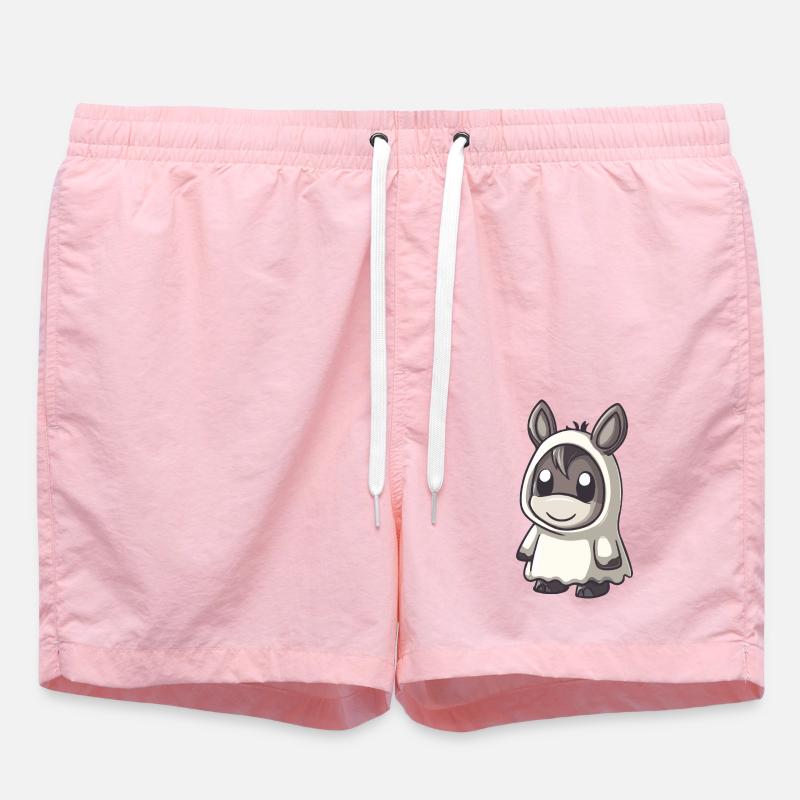 Esel Halloween Comic Geist - Badeshorts - Pink