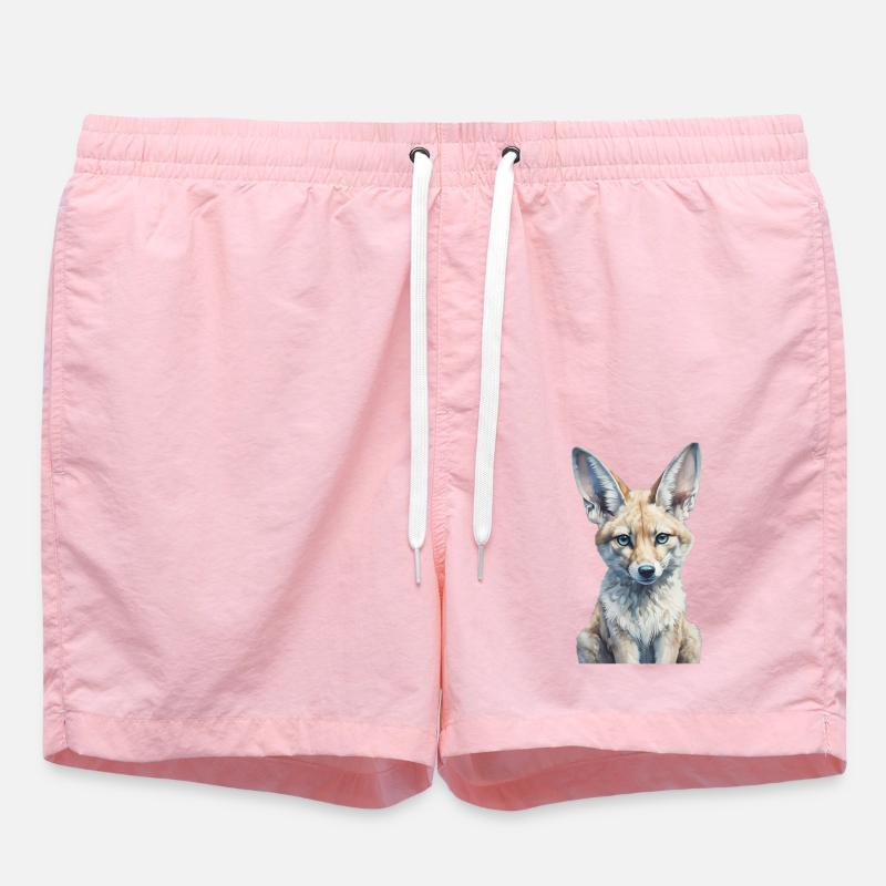 Fennec Fox - Swim Trunks - pink