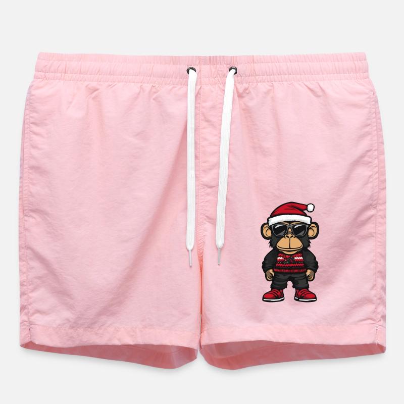 Singe Noël Cool Noël - Short de bain - rose