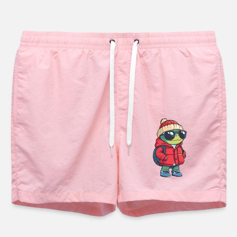 Schildkröte Cool Comic - Badeshorts - Pink