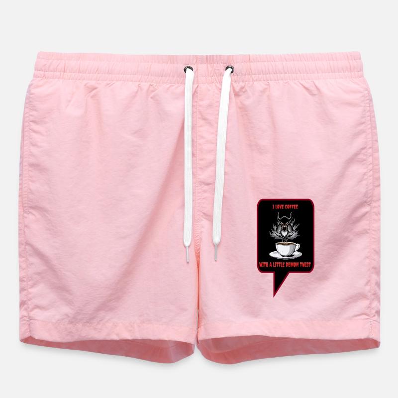 Dämonischer Twist im Kaffee - Badeshorts - Pink