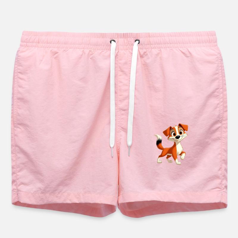 Fox Terrier - Swim Trunks - pink