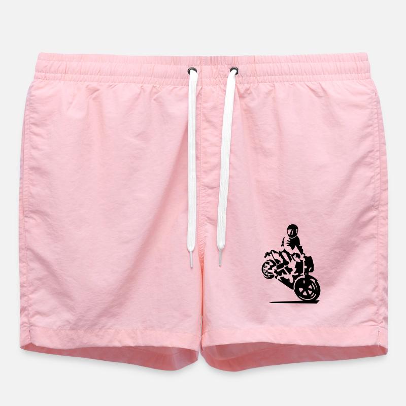 motorcycle stunt - Swim Trunks - pink