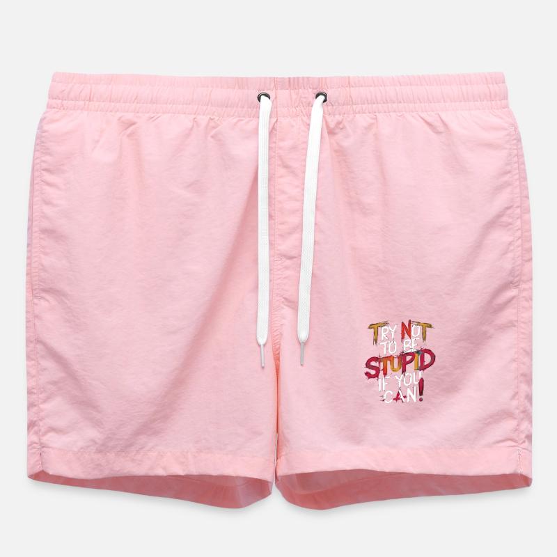Motivational Graffiti Text Message - Swim Trunks - pink