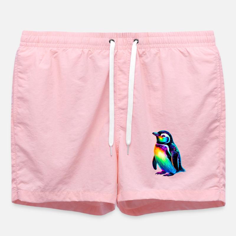 Penguin - Swim Trunks - pink