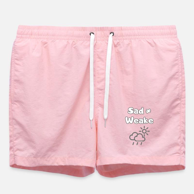 Sad ≠ Weak – Mental Wellbeing Statement - Swim Trunks - pink