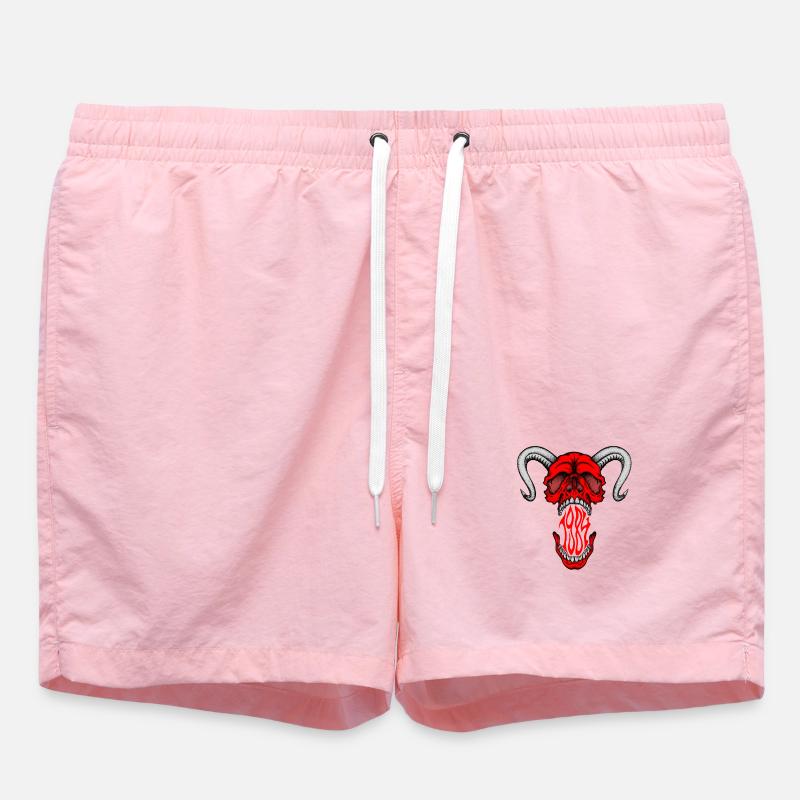 "HELLSKULL – Demonic Roar" - Swim Trunks - pink