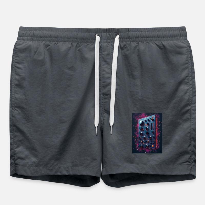 Futuristic synthesizer in space design - Swim Trunks -