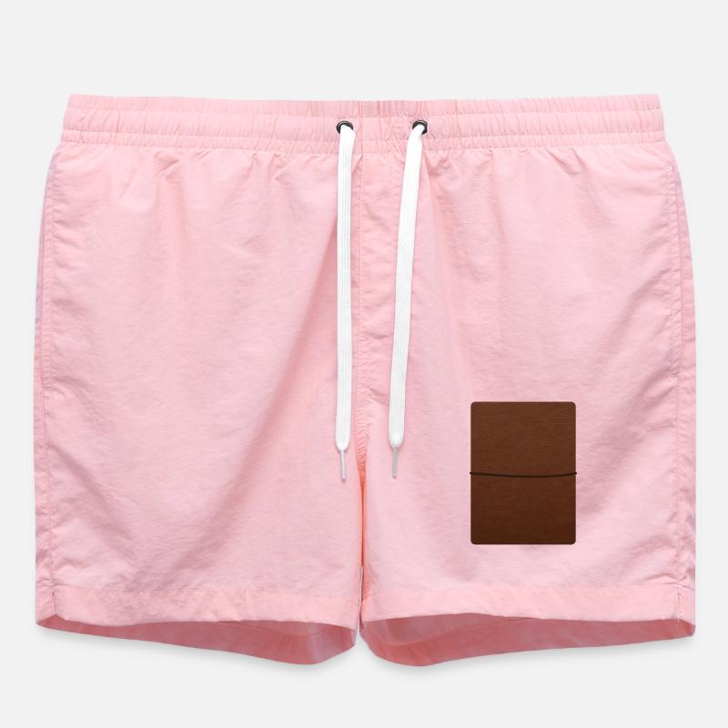 Journal en cuir - Short de bain - rose