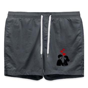 Verliebt Paar Herz - Badeshorts -  - Vorne