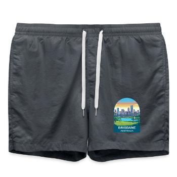 Brisbane Australia Story Bridge Travel Poster - Badeshorts -  - Vorne