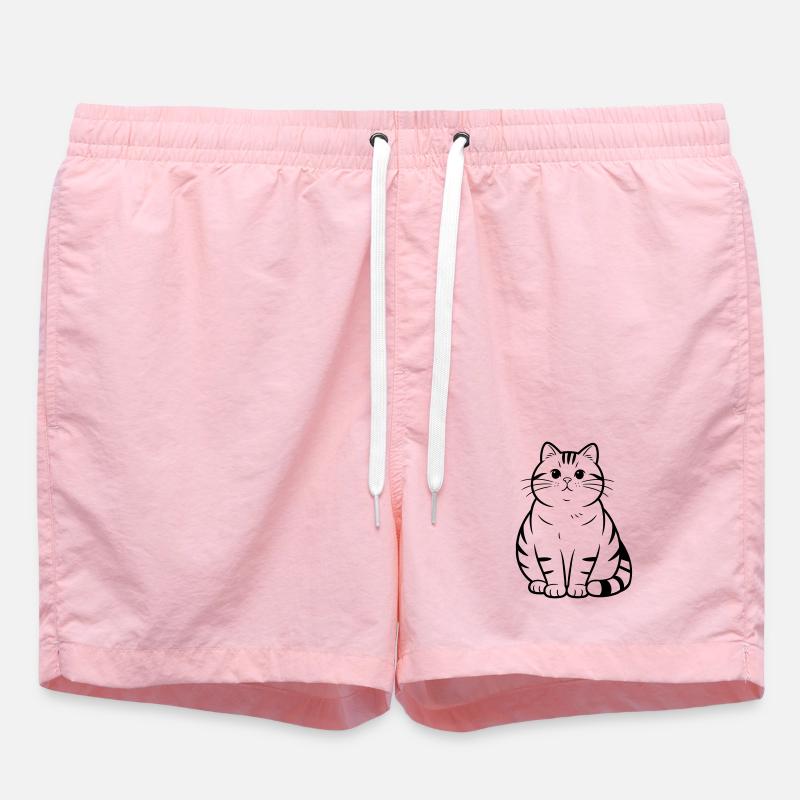 gros chat mignon - Short de bain - rose