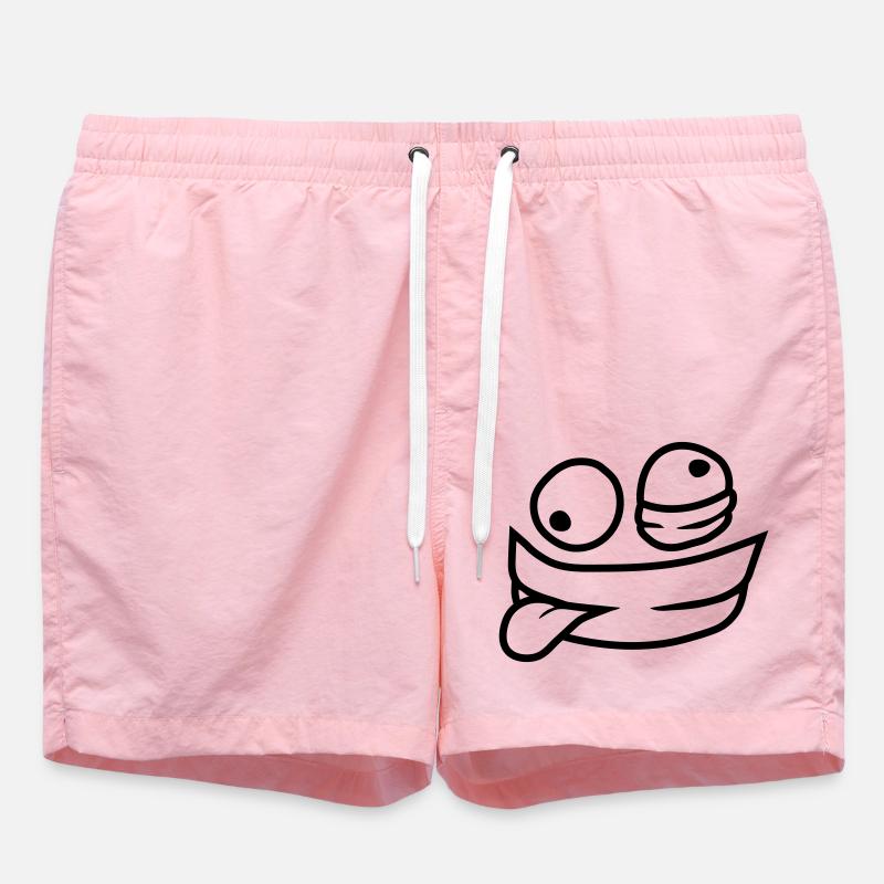 Comic Psychopath Face - Swim Trunks - pink