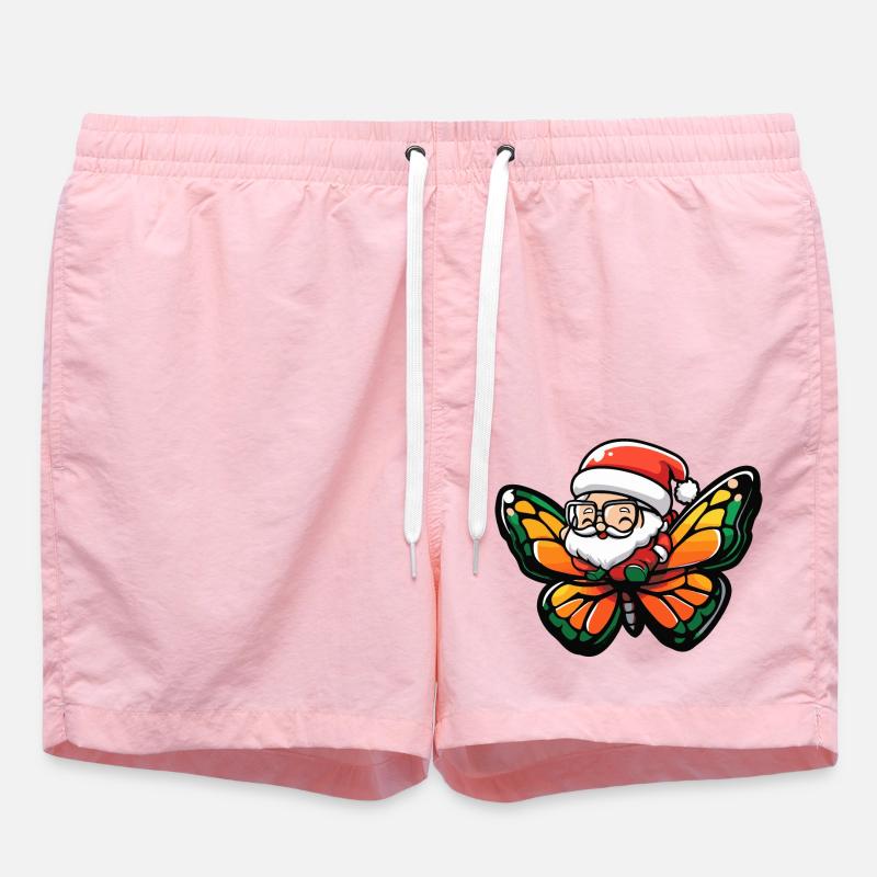 Papillon Père Noël - Short de bain - rose