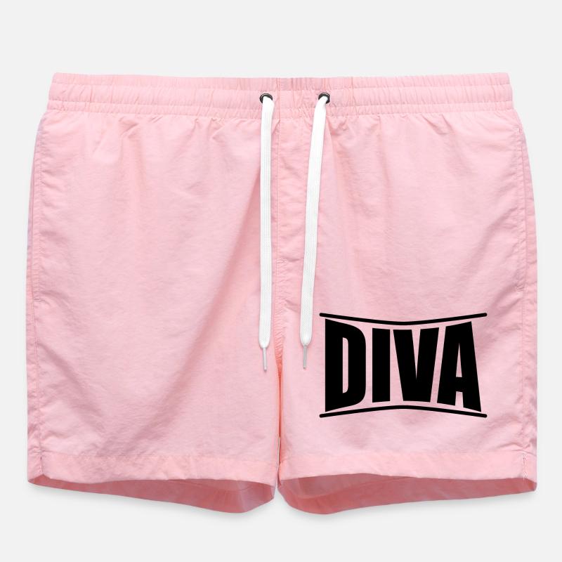 Idée cadeau t-shirt Diva - Short de bain - rose