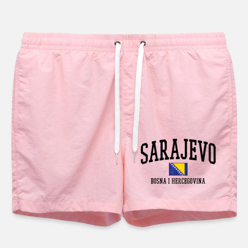 Art du drapeau de Bosnie Balkans - Short de bain - rose