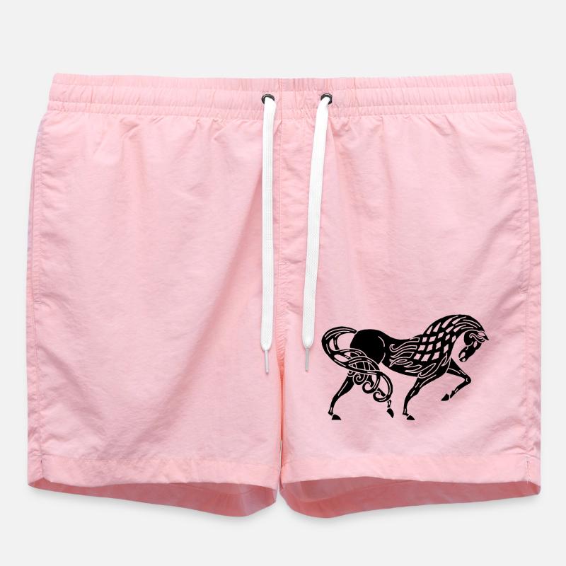Cheval noir celte - Short de bain - rose