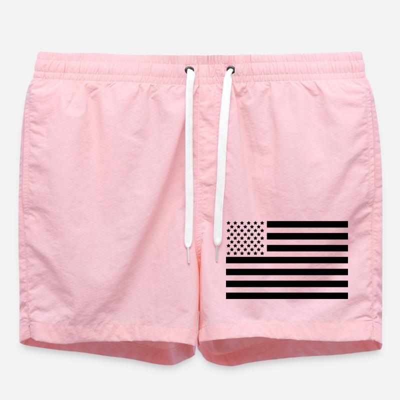 Drapeau des États-Unis - Short de bain - rose