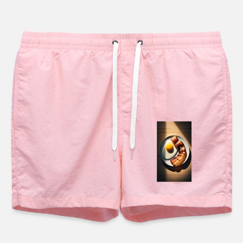 Bacon and eggs - Swim Trunks - pink