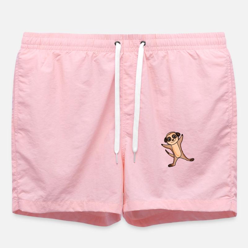 Erdmännchen - Badeshorts - Pink