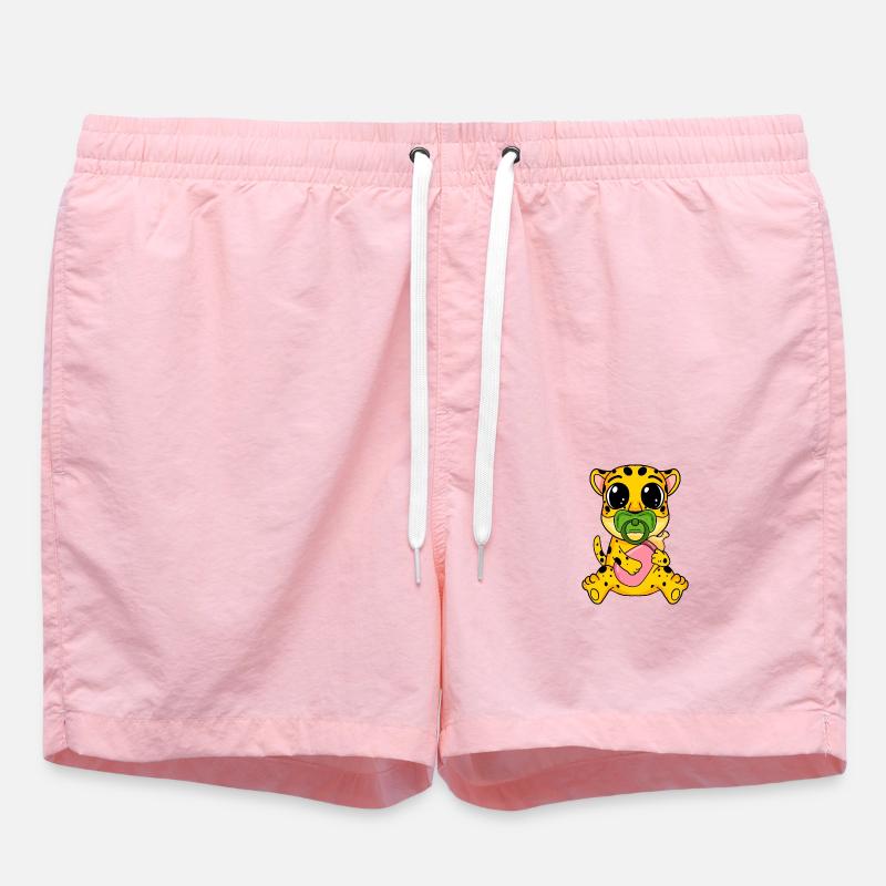 Motif de bébé guépard - Short de bain - rose