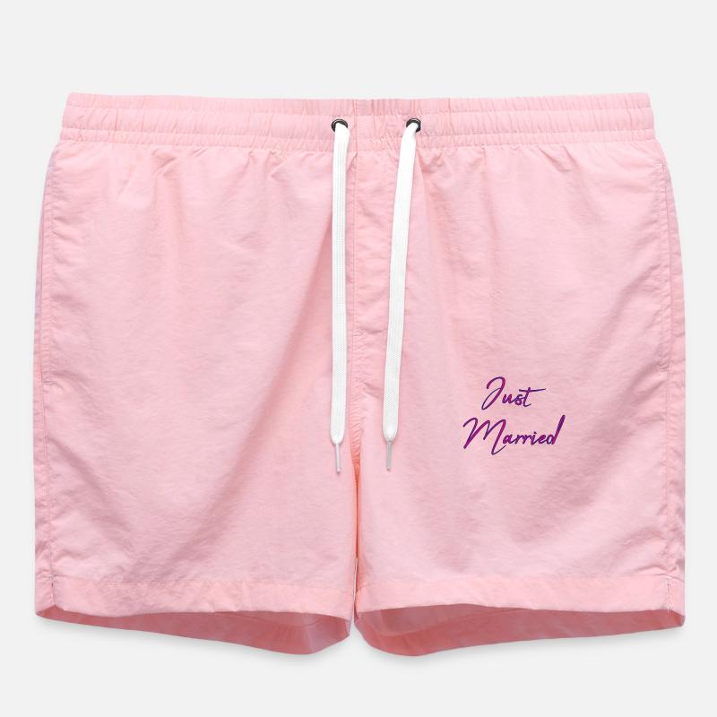 JUST MARRIED. EVJF. SAINT VALENTIN - Short de bain - rose