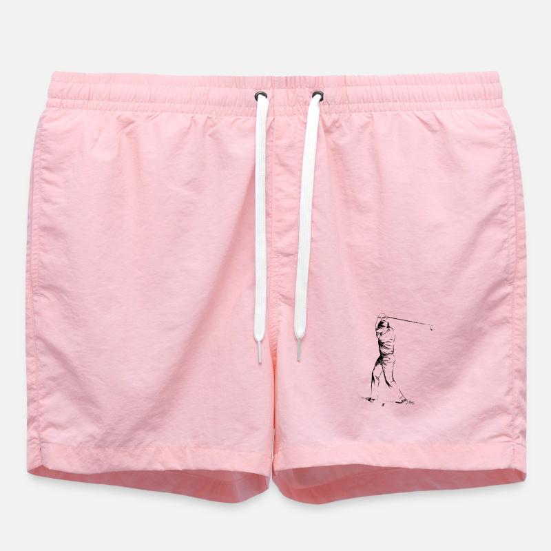 Bild eines Golfers während des Spiels - Badeshorts - Pink