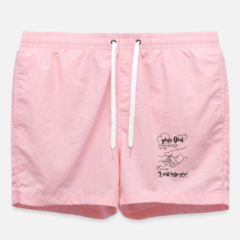 Jesaja Bibelvers Ich helfe dir - Badeshorts - Pink