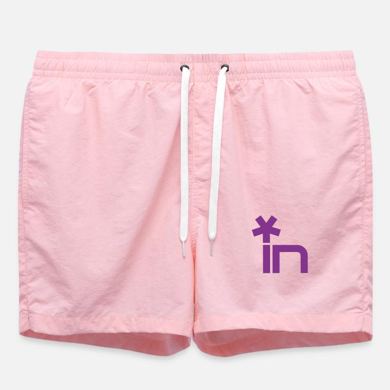 Stern-Icon über In-Logo - Badeshorts - Pink