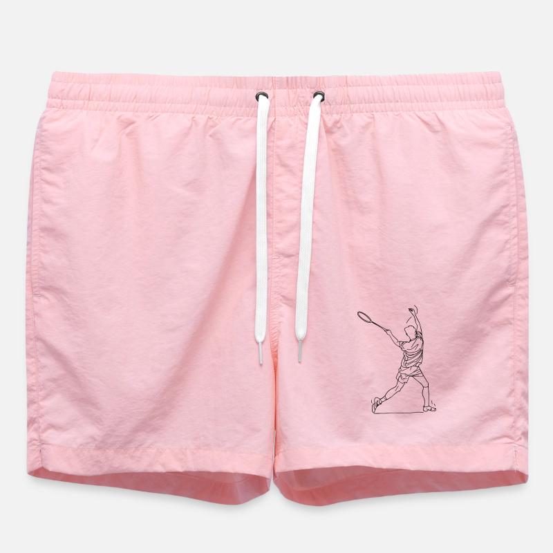Dessin d’un joueur de badminton - Short de bain - rose