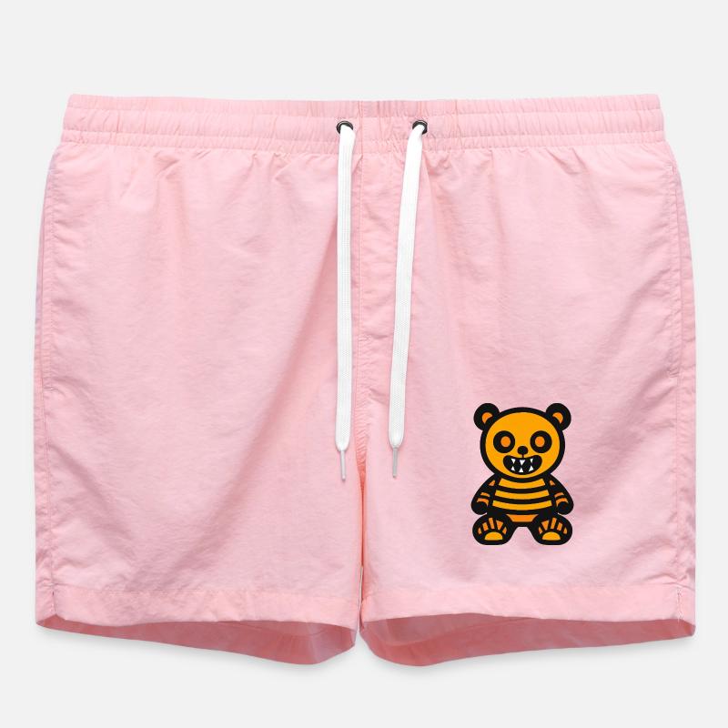 Bear Halloween Zombie - Swim Trunks - pink