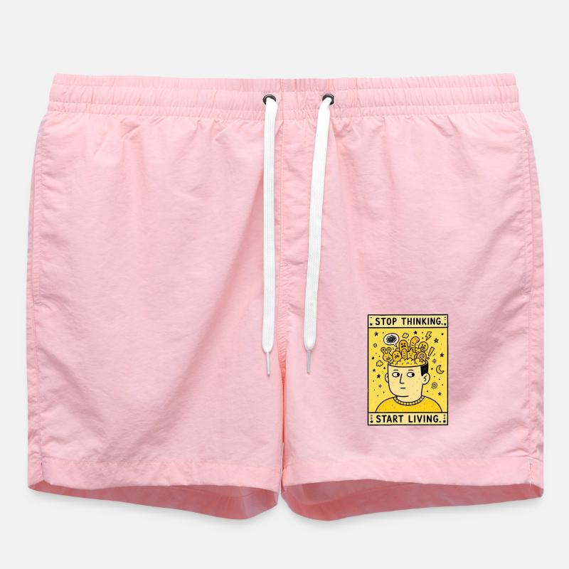 ARRÊTE DE PENSER. COMMENCE À VIVRE. - Short de bain - rose