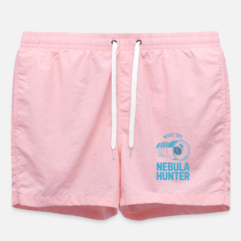 Nebula Hunter Night Sky Telescope Tee - Swim Trunks - pink