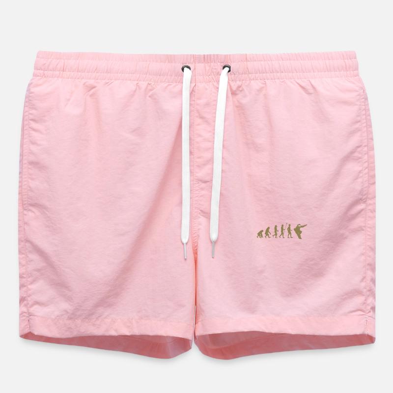 Snowboarder Evolution Geschenkidee - Badeshorts - Pink
