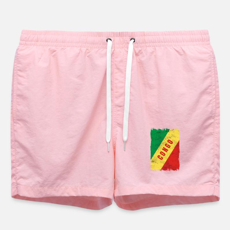 Drapeau du Congo - Short de bain - rose