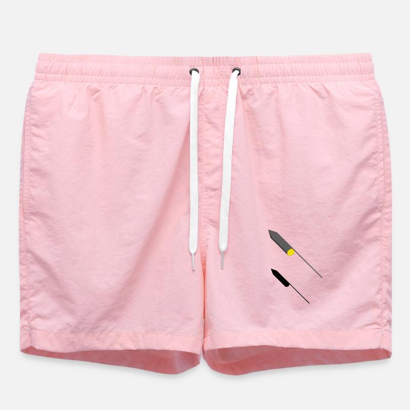 3D Rocket - Design - Swim Trunks - pink