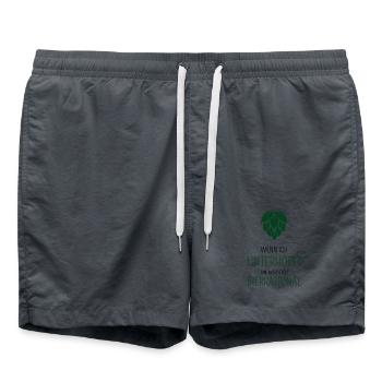 Wenn ich unterhopft bin werde ich bierrrational - Badeshorts -  - Vorne