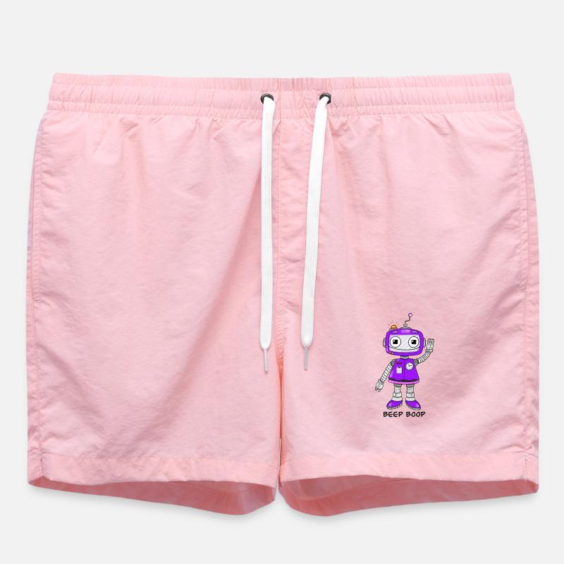 Robot violet - Short de bain - rose