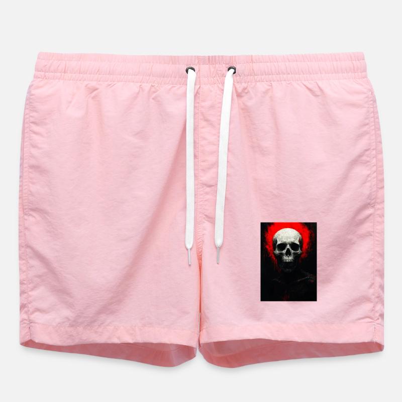 Schädel in roter Glut - Badeshorts - Pink