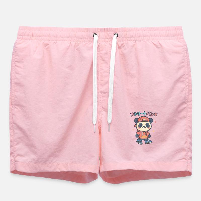 Street Panda Pullover Sweat à capuche - Short de bain - rose