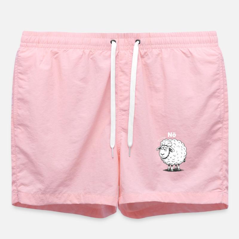Basse-Autriche – Grumpy Sheep Humour Design - Short de bain - rose