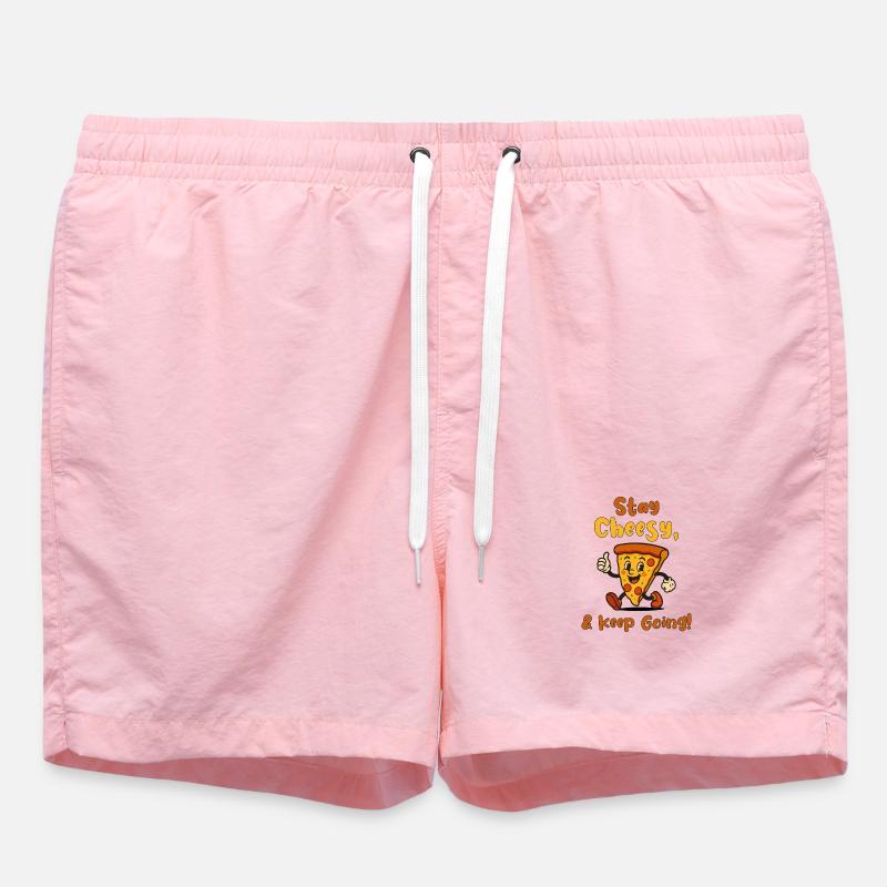 Stay Cheesy & Keep Going - Swim Trunks - pink