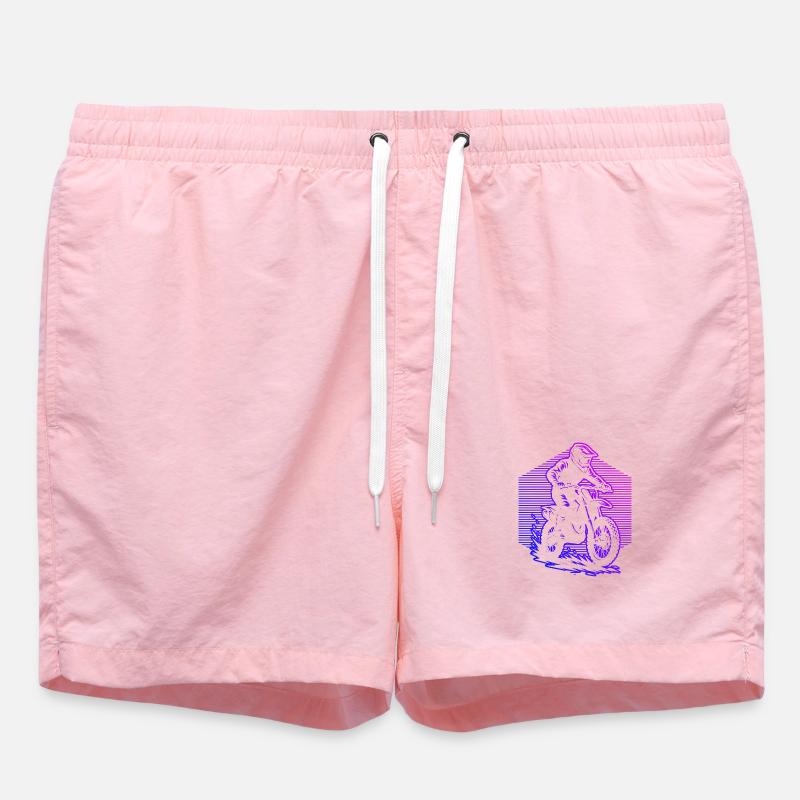 Conception compacte du motocross - Short de bain - rose