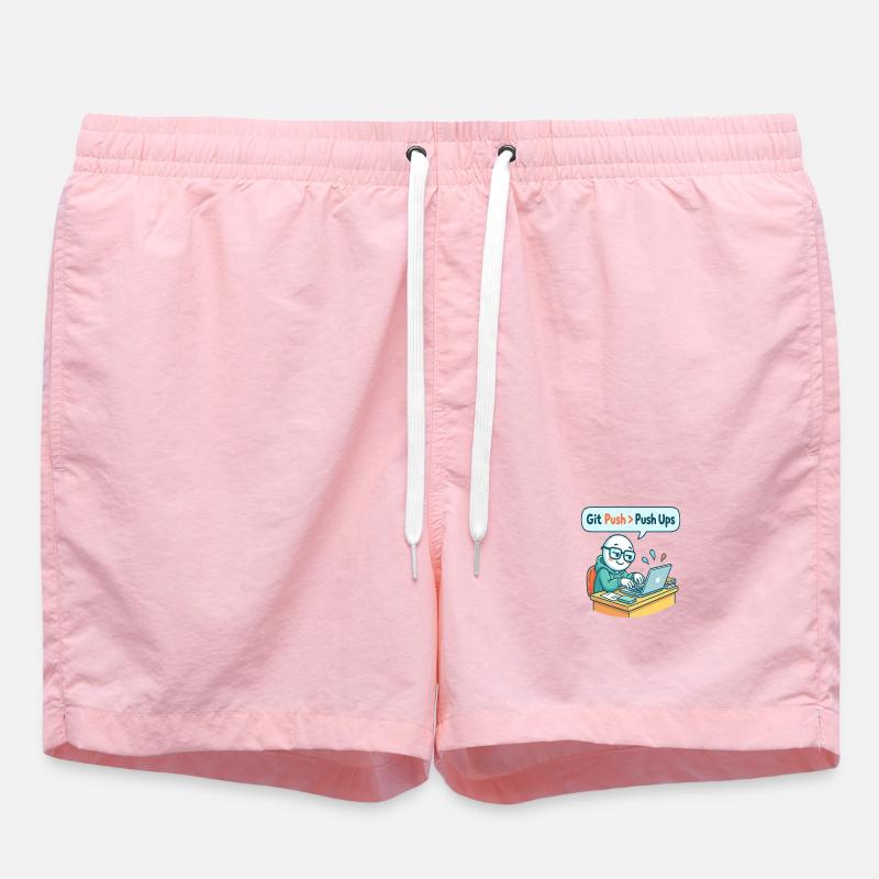 Git Push > Push Ups - Swim Trunks - pink